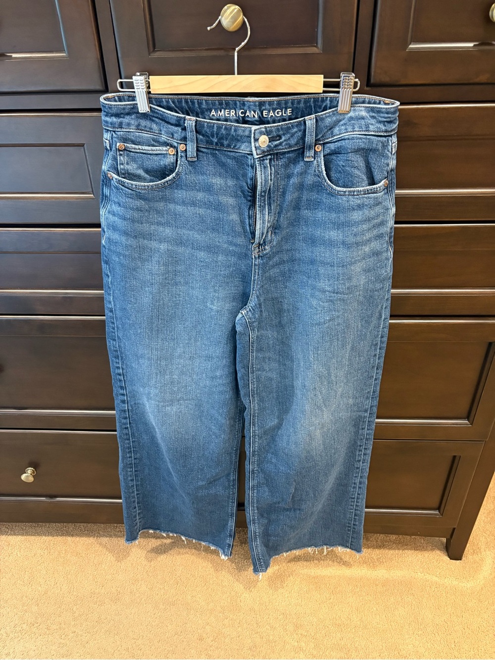 American Eagle Outfitters Women's super high rise baggy wide -Leg Jeans